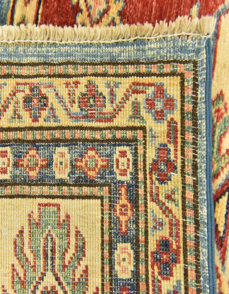 Detail image of  6' x 8' 7  Hand Knotted Kazak Oriental Rug