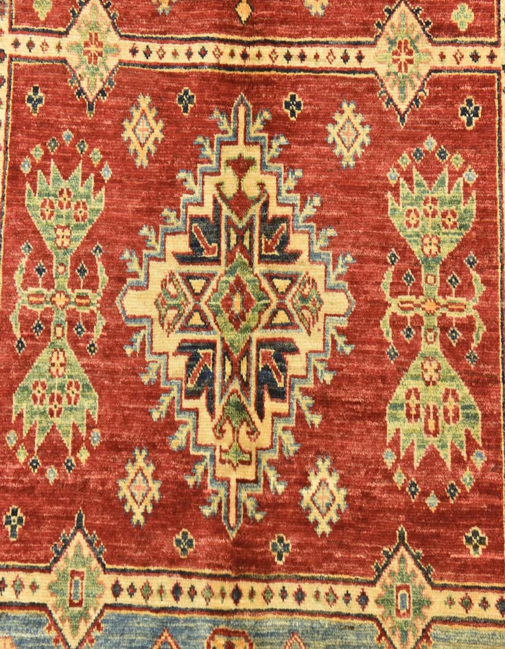 Detail image of  6' x 8' 7  Hand Knotted Kazak Oriental Rug