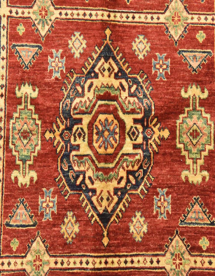 Detail image of  6' x 8' 7  Hand Knotted Kazak Oriental Rug