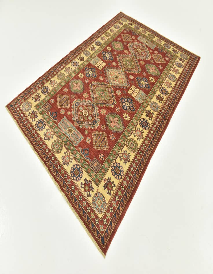 Detail image of  5' 10 x 8' 3  Hand Knotted Kazak Oriental Rug