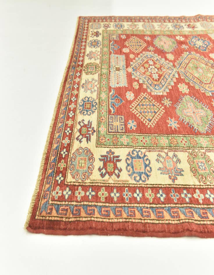 Detail image of  5' 10 x 8' 3  Hand Knotted Kazak Oriental Rug