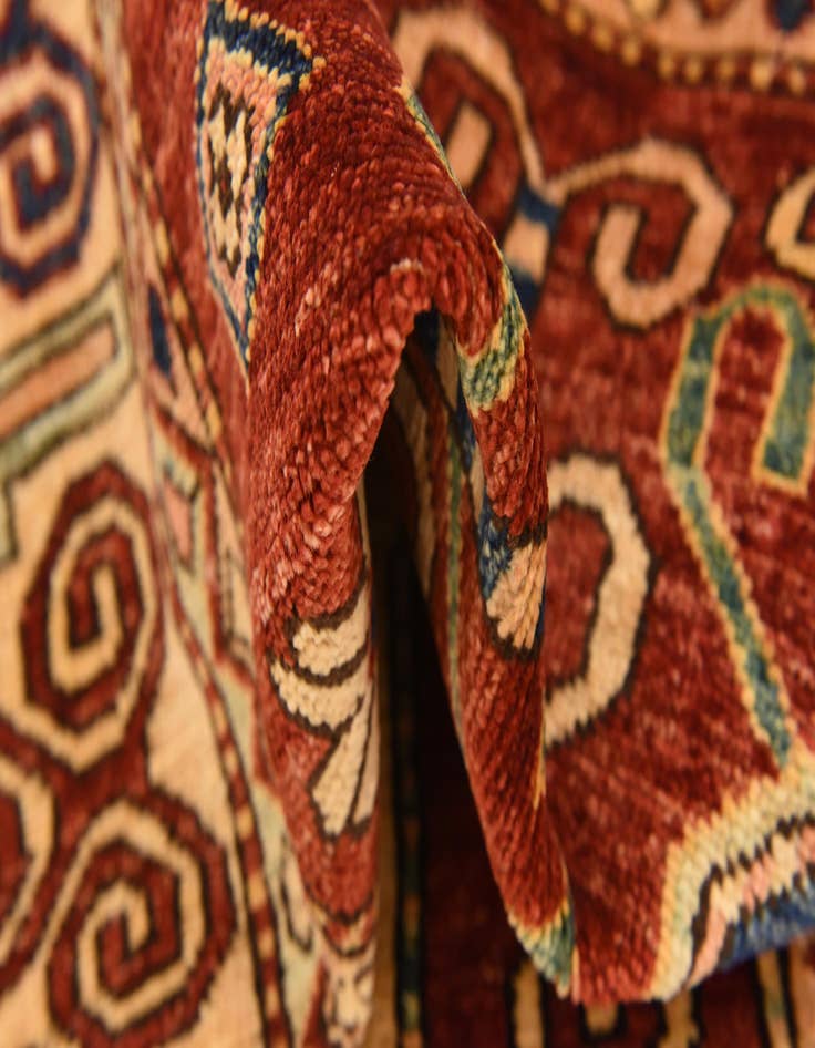 Detail image of  5' 9 x 8'  Hand Knotted Kazak Oriental Rug