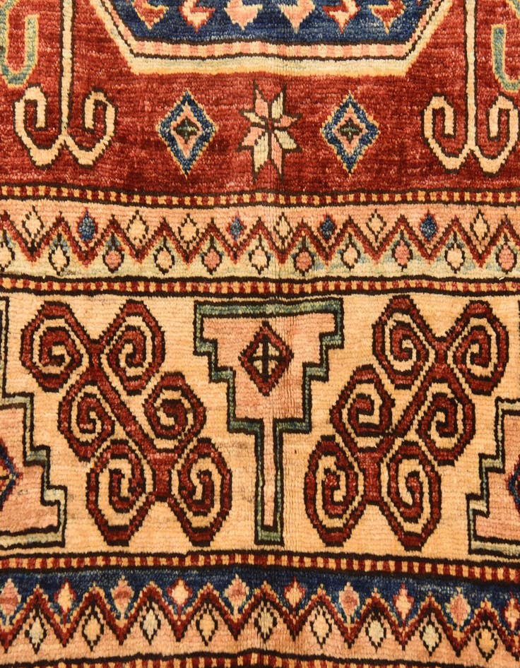 Detail image of  5' 9 x 8'  Hand Knotted Kazak Oriental Rug