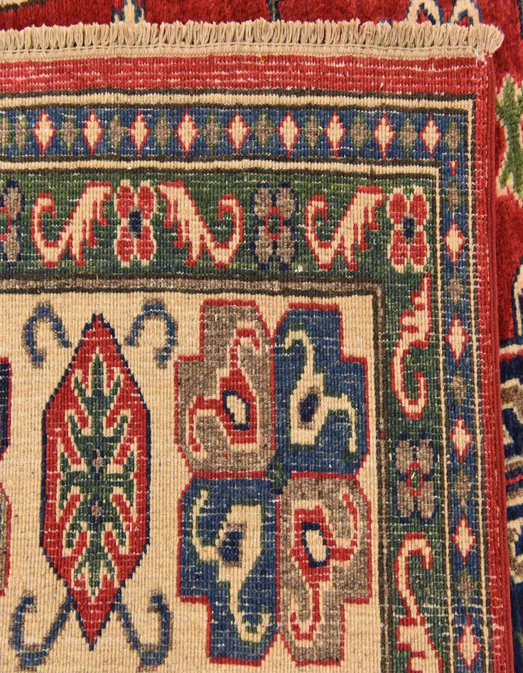 Detail image of  6' 1 x 8' 11  Hand Knotted Kazak Rug