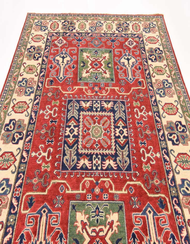 Detail image of  6' 1 x 8' 11  Hand Knotted Kazak Rug