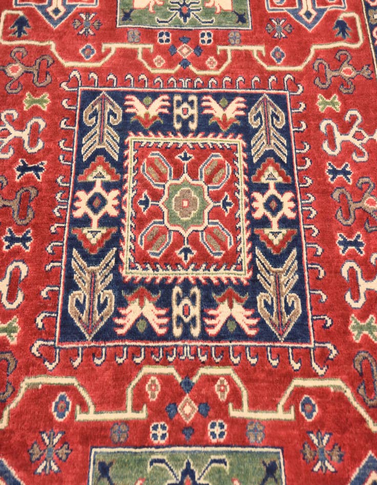 Detail image of  6' 1 x 8' 11  Hand Knotted Kazak Rug