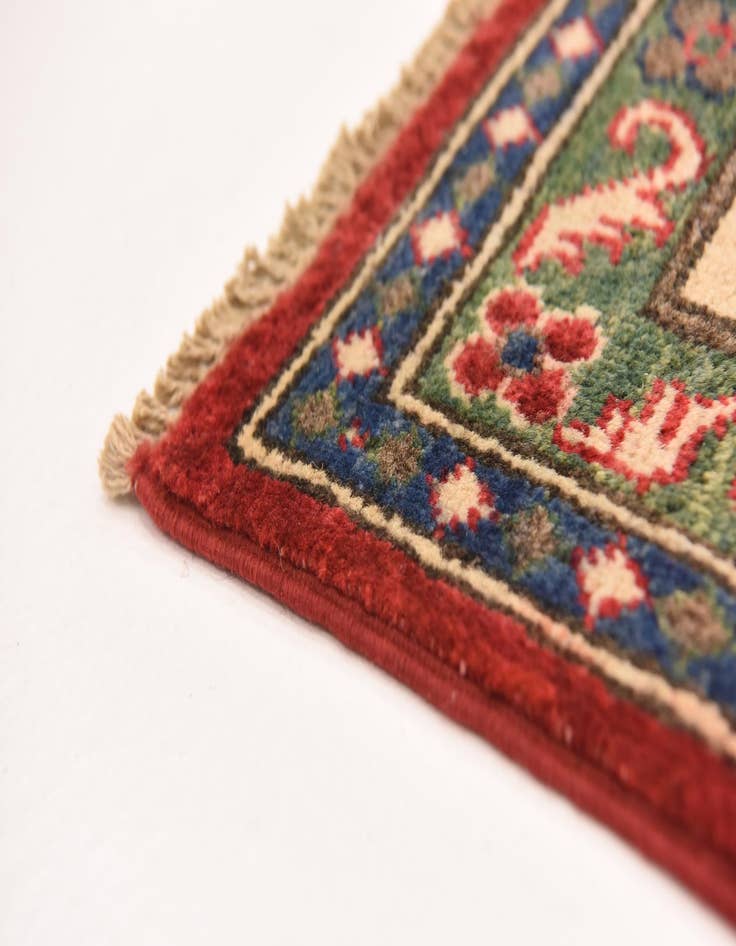 Detail image of  6' 1 x 8' 11  Hand Knotted Kazak Rug