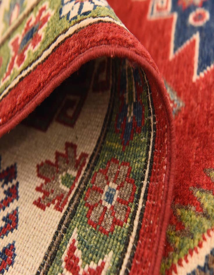 Detail image of  6' 4 x 9' 8  Hand Knotted Kazak Rug