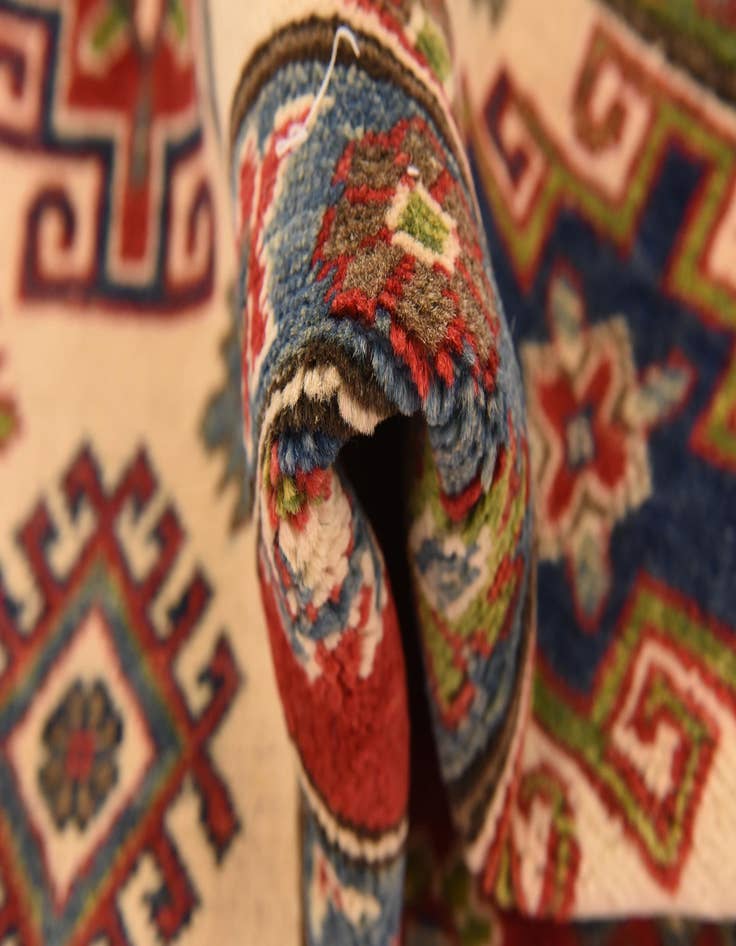 Detail image of  6' 4 x 9' 8  Hand Knotted Kazak Rug