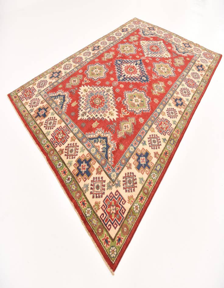 Detail image of  6' 4 x 9' 8  Hand Knotted Kazak Rug