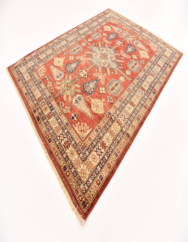 Detail image of  5' 9 x 7' 11  Hand Knotted Kazak Oriental Rug