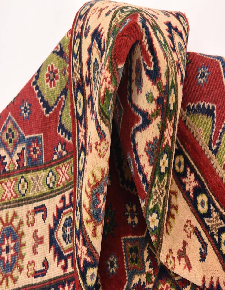 Detail image of  4' 9 x 6' 5  Hand Knotted Kazak Rug