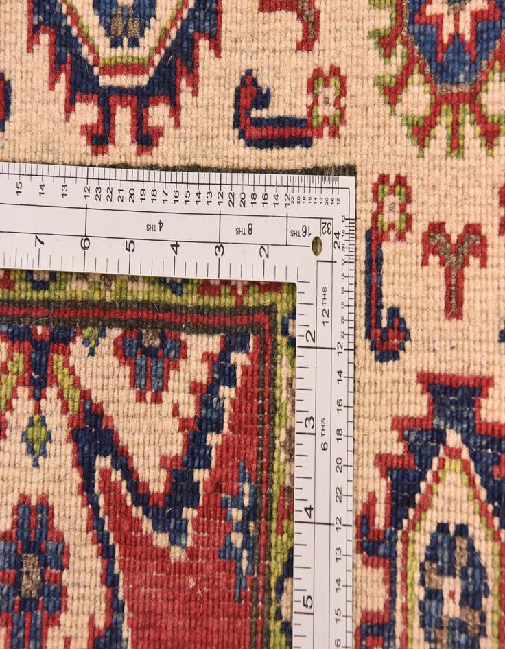 Detail image of  4' 9 x 6' 5  Hand Knotted Kazak Rug