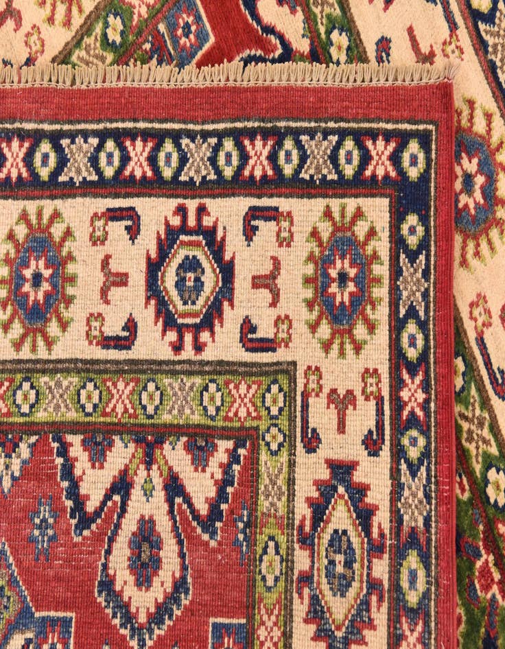 Detail image of  4' 9 x 6' 5  Hand Knotted Kazak Rug