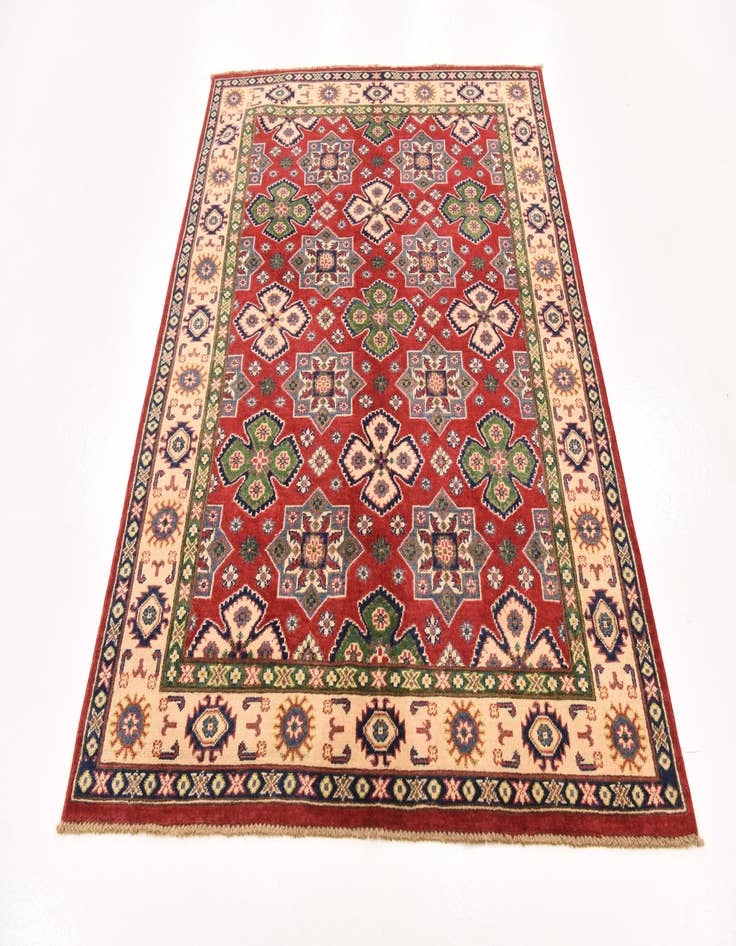 Detail image of  4' 9 x 6' 5  Hand Knotted Kazak Rug