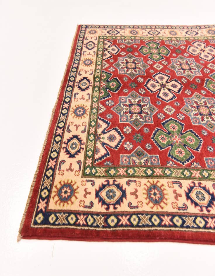 Detail image of  4' 9 x 6' 5  Hand Knotted Kazak Rug