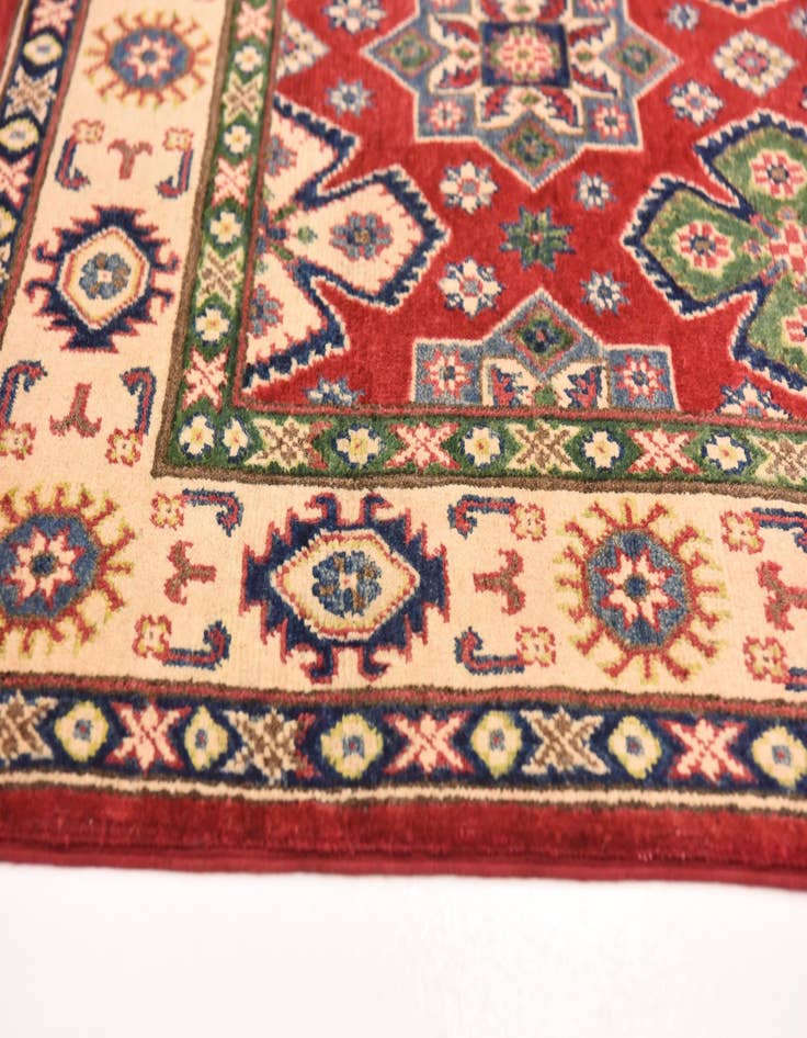 Detail image of  4' 9 x 6' 5  Hand Knotted Kazak Rug