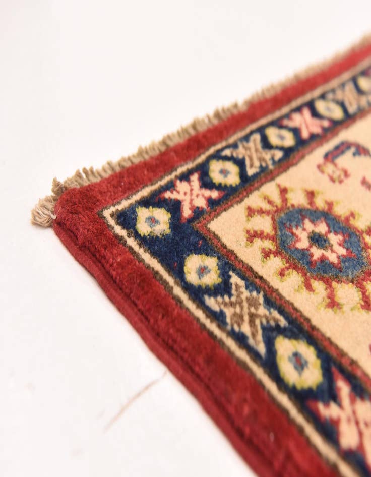 Detail image of  4' 9 x 6' 5  Hand Knotted Kazak Rug