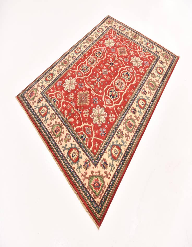 Detail image of  5' 8 x 7' 10  Hand Knotted Kazak Rug