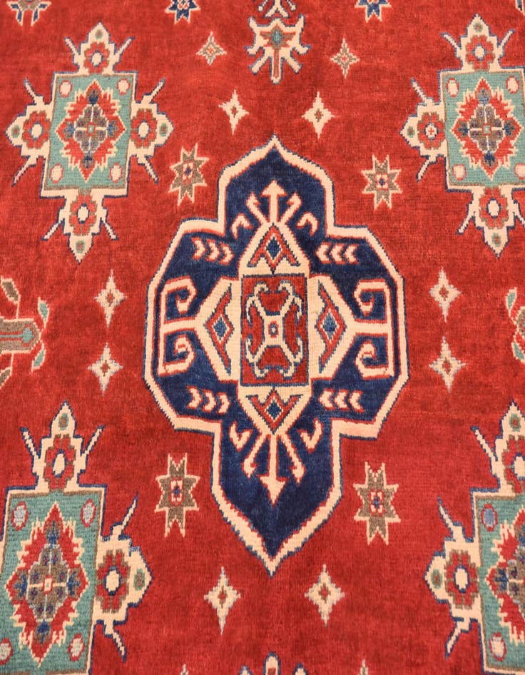 Detail image of  5' 7 x 8'  Hand Knotted Kazak Rug
