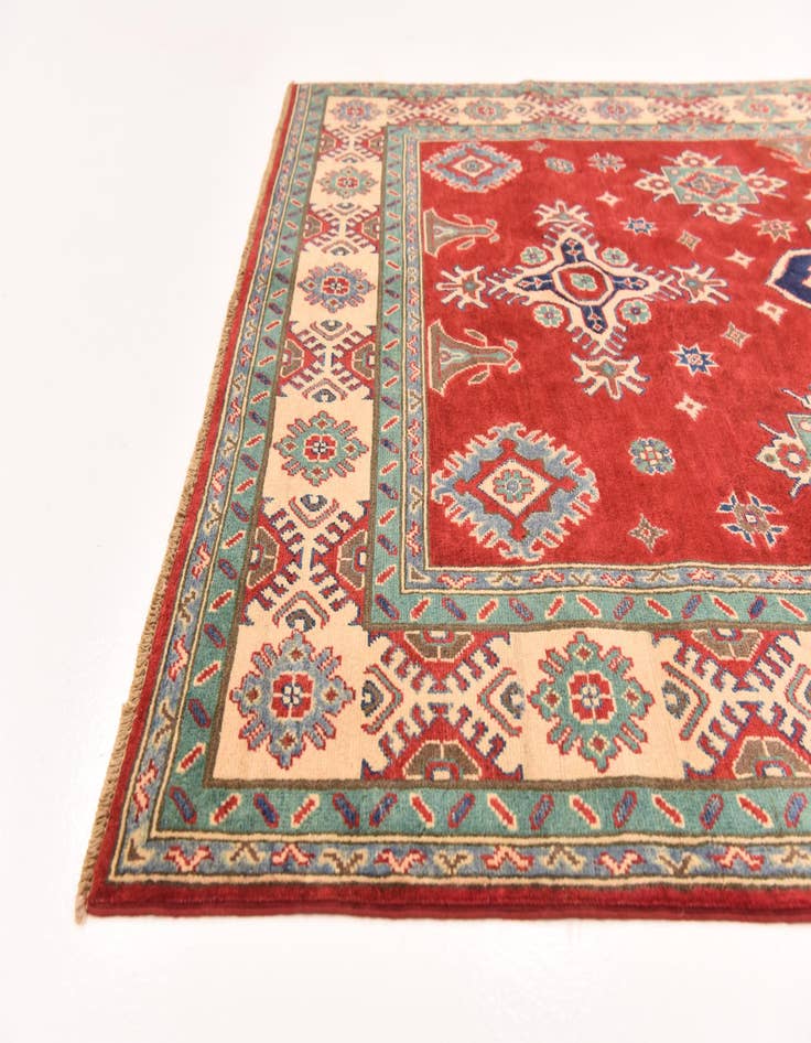 Detail image of  5' 7 x 8'  Hand Knotted Kazak Rug