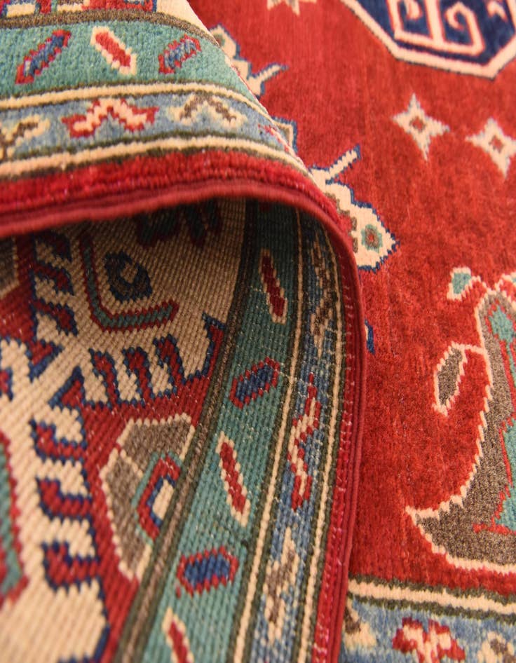 Detail image of  5' 7 x 8'  Hand Knotted Kazak Rug
