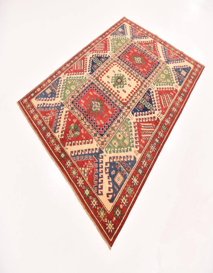 Detail image of  5' 8 x 7' 10  Hand Knotted Kazak Rug