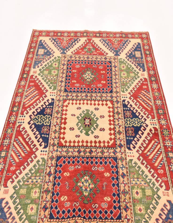 Detail image of  5' 8 x 7' 10  Hand Knotted Kazak Rug