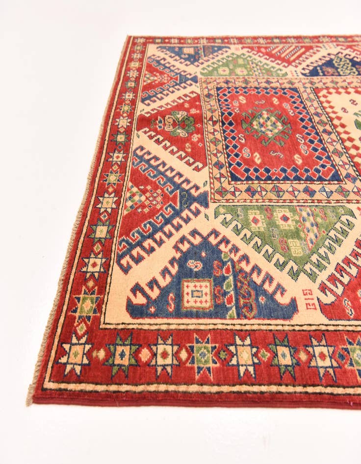 Detail image of  5' 8 x 7' 10  Hand Knotted Kazak Rug