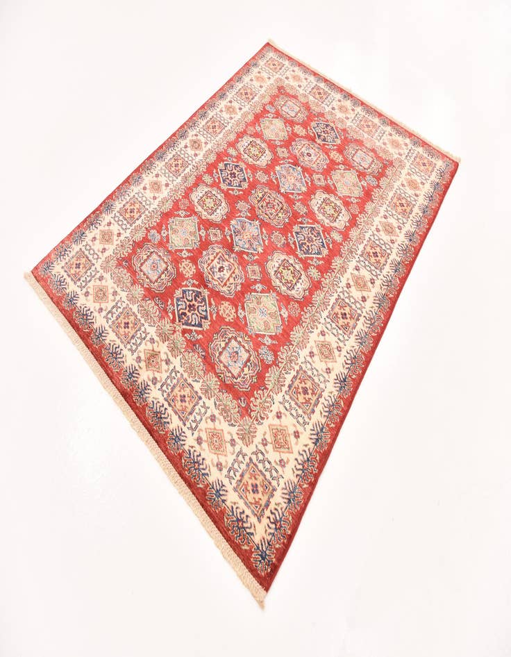 Detail image of  5' x 6' 8  Hand Knotted Kazak Oriental Rug