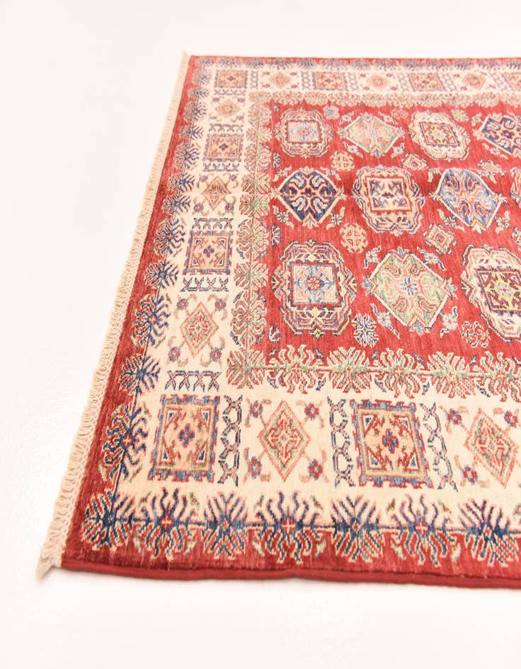 Detail image of  5' x 6' 8  Hand Knotted Kazak Oriental Rug