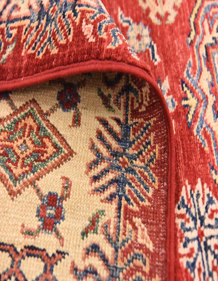 Detail image of  5' x 6' 8  Hand Knotted Kazak Oriental Rug