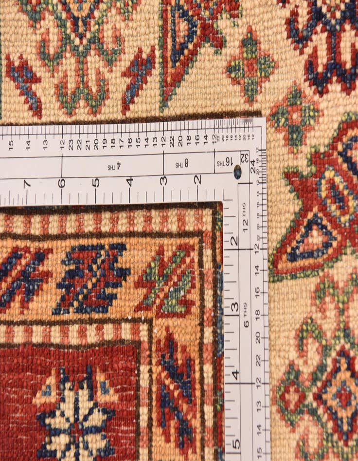 Detail image of  5' x 6' 10  Hand Knotted Kazak Oriental Rug