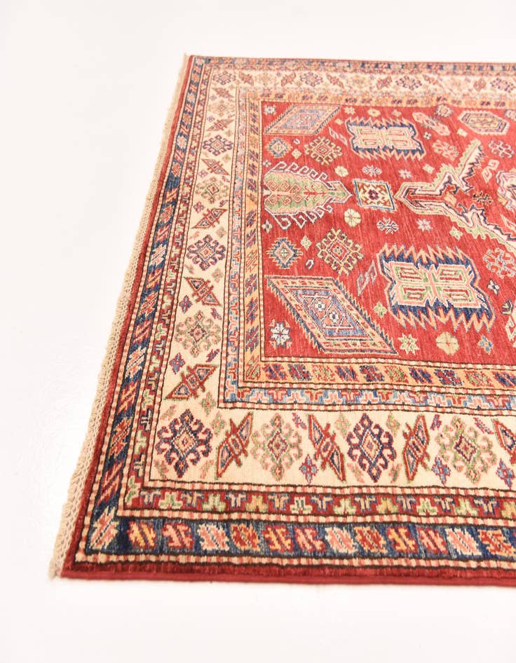 Detail image of  5' x 6' 10  Hand Knotted Kazak Oriental Rug