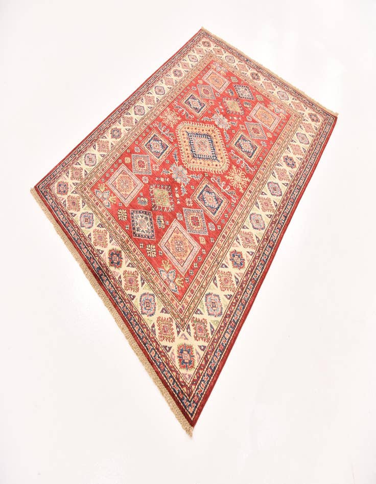 Detail image of  4' 11 x 6' 7  Hand Knotted Kazak Oriental Rug