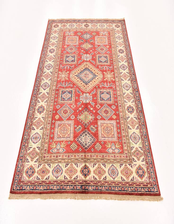 Detail image of  4' 11 x 6' 7  Hand Knotted Kazak Oriental Rug