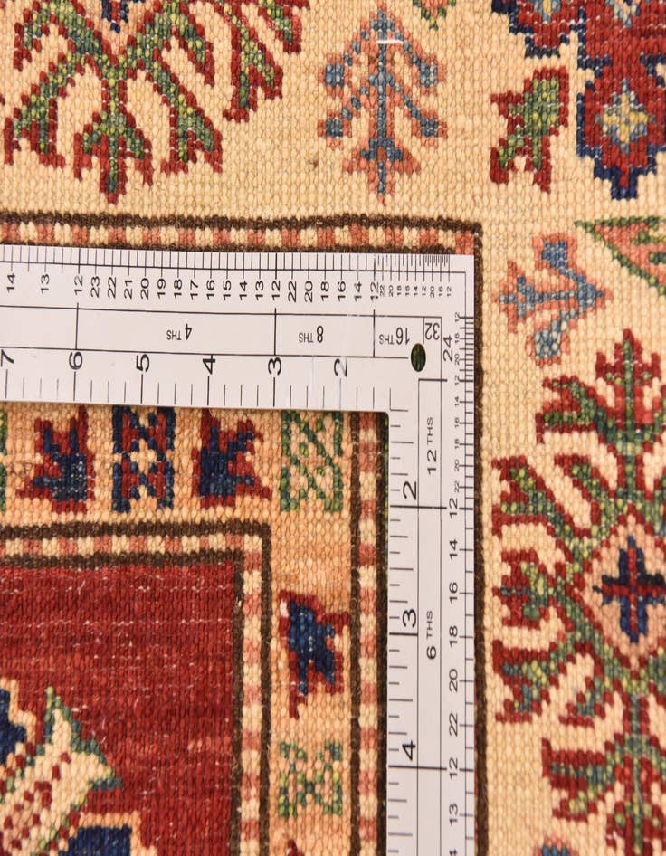 Detail image of  5' x 6' 3  Hand Knotted Kazak Oriental Rug