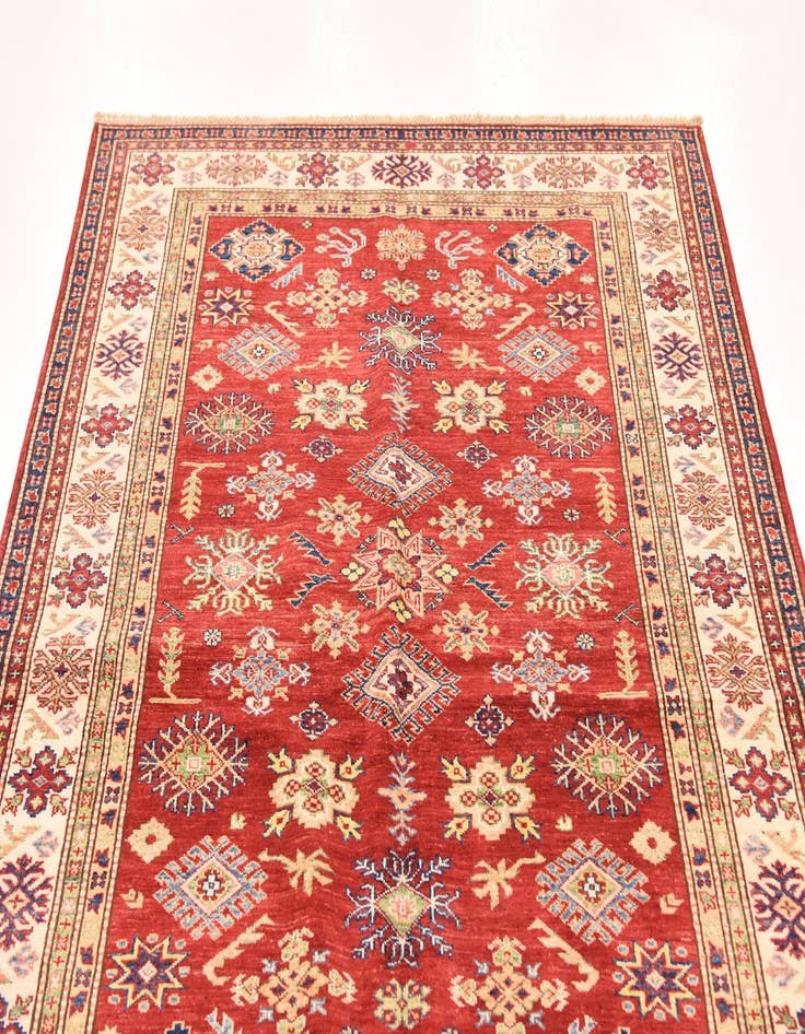 Detail image of  5' x 6' 3  Hand Knotted Kazak Oriental Rug