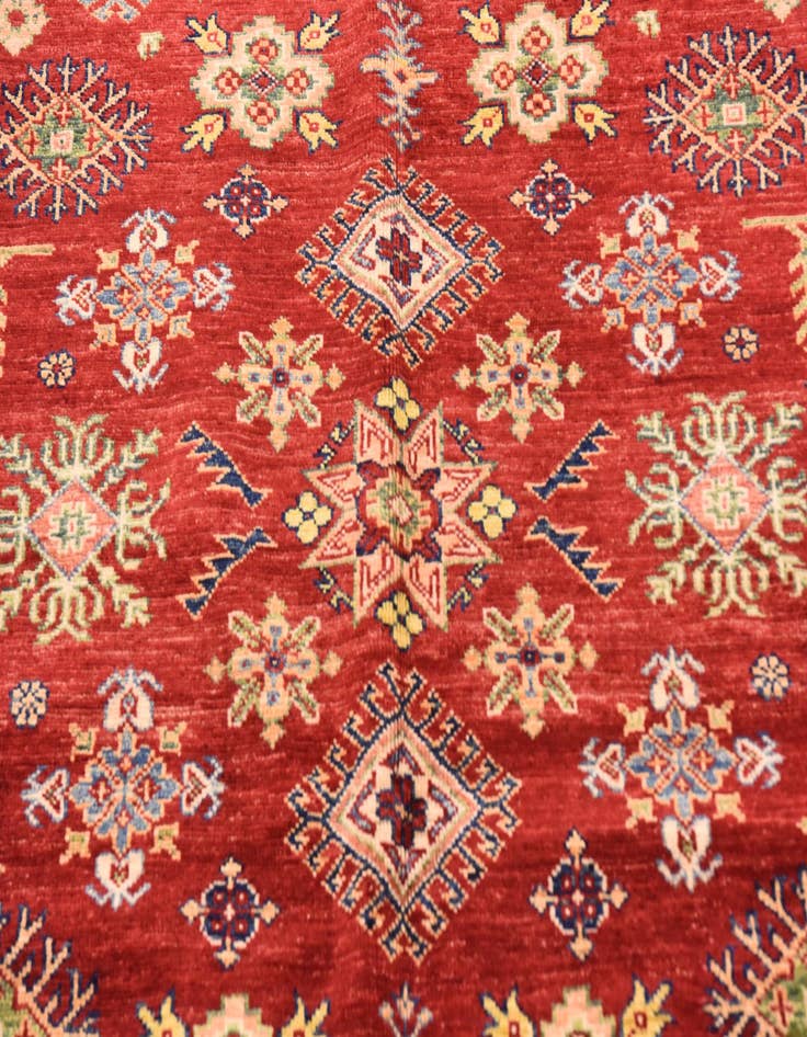 Detail image of  5' x 6' 3  Hand Knotted Kazak Oriental Rug
