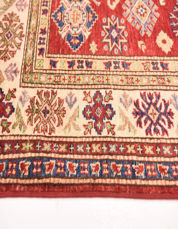 Detail image of  5' x 6' 3  Hand Knotted Kazak Oriental Rug