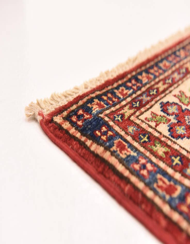 Detail image of  5' x 6' 3  Hand Knotted Kazak Oriental Rug