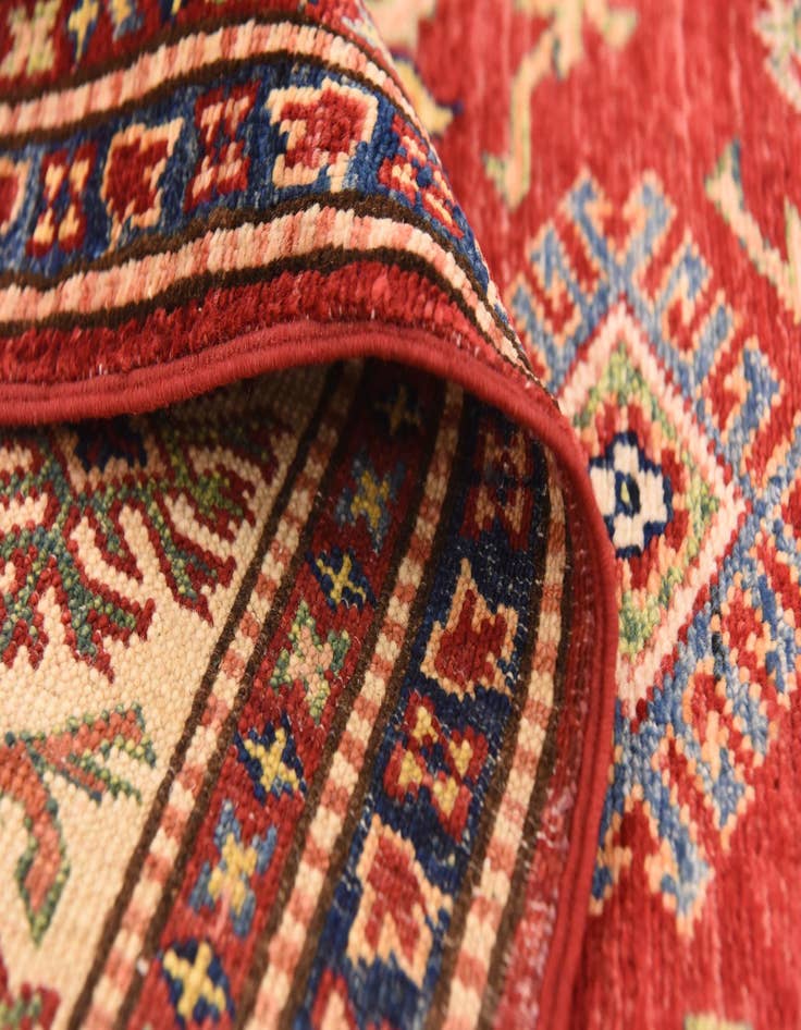 Detail image of  5' x 6' 3  Hand Knotted Kazak Oriental Rug