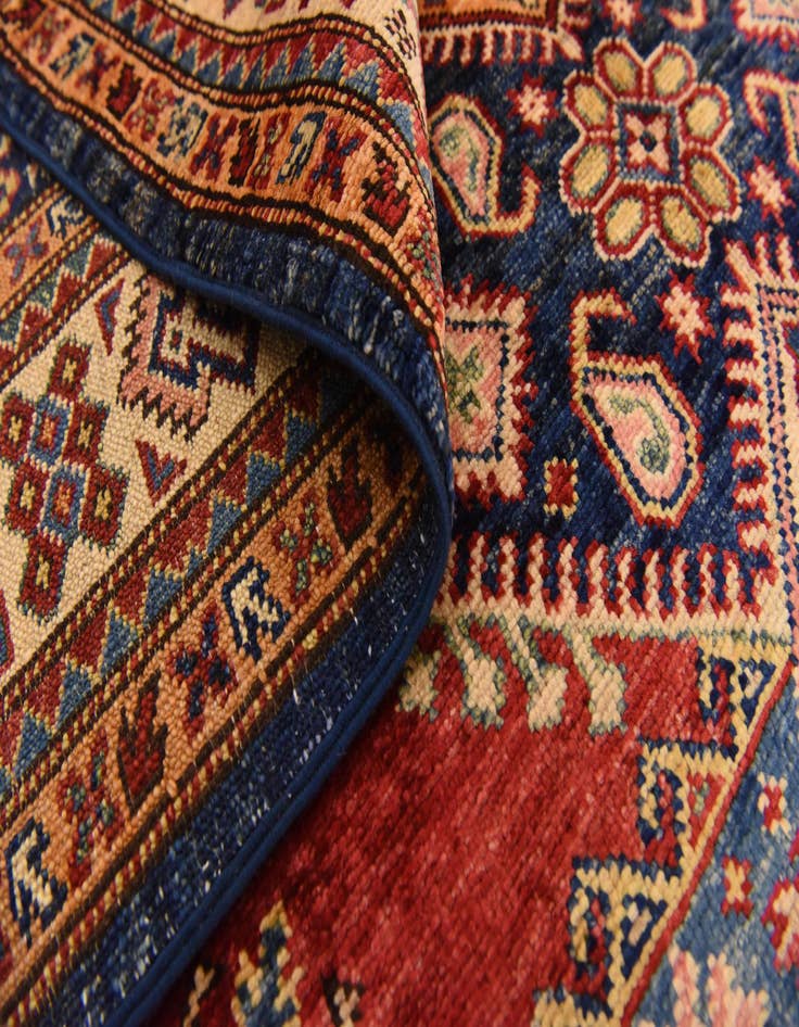 Detail image of  5' x 6' 6  Hand Knotted Kazak Oriental Rug