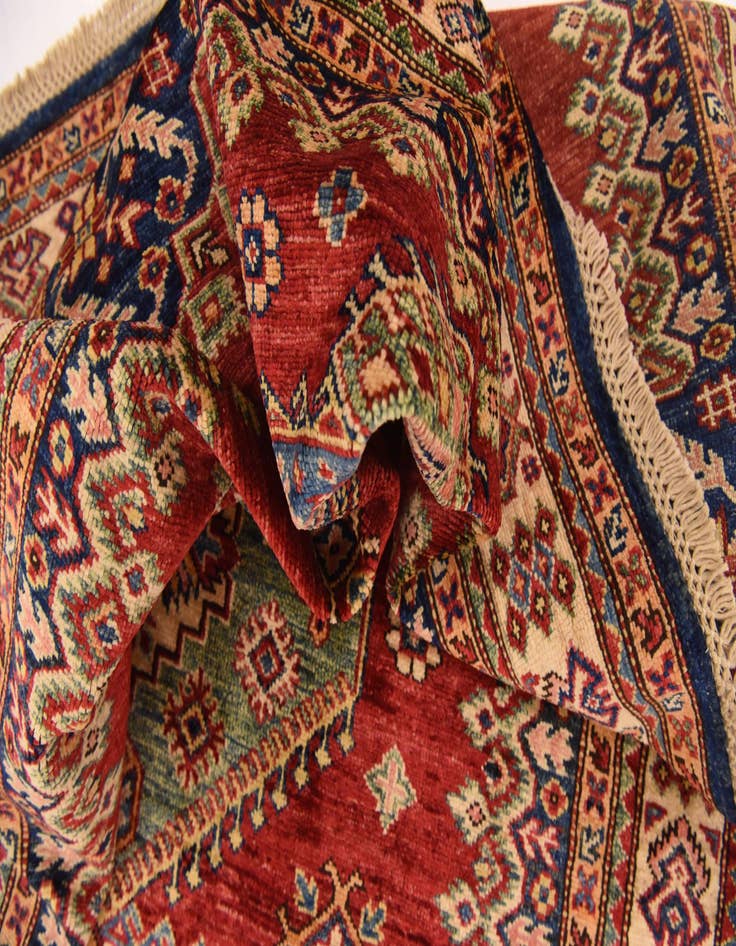 Detail image of  5' x 6' 6  Hand Knotted Kazak Oriental Rug