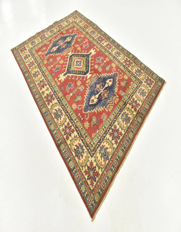 Detail image of  5' 9 x 8' 2  Hand Knotted Kazak Rug