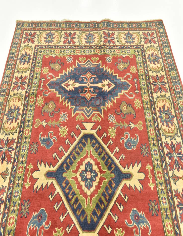 Detail image of  5' 9 x 8' 2  Hand Knotted Kazak Rug