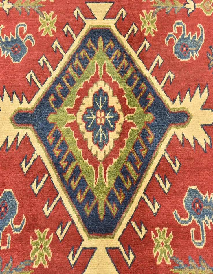 Detail image of  5' 9 x 8' 2  Hand Knotted Kazak Rug