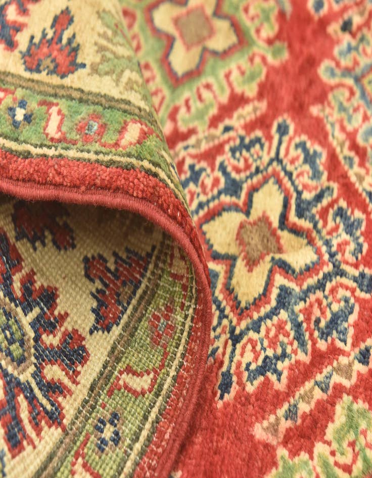 Detail image of  4' x 6' 4  Hand Knotted Kazak Rug