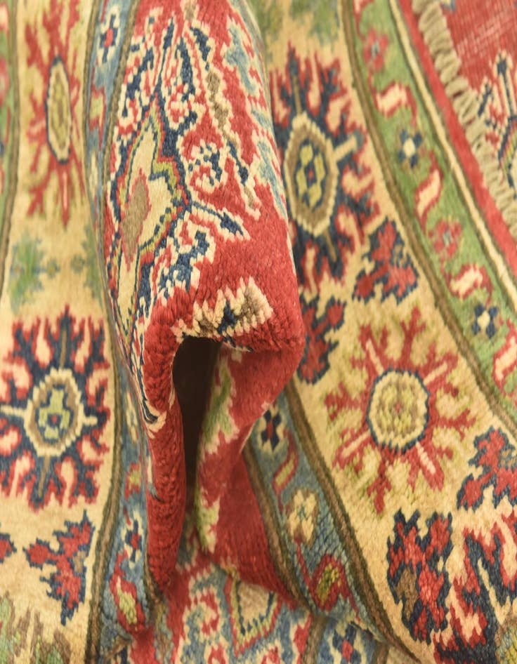Detail image of  4' x 6' 4  Hand Knotted Kazak Rug