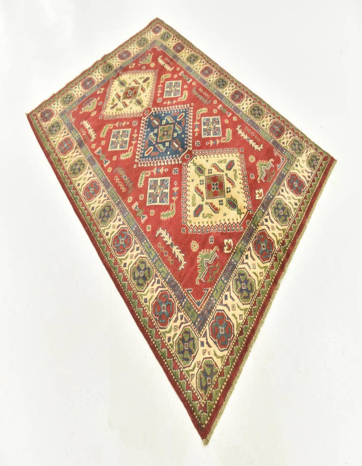 Detail image of  5' 4 x 7' 2  Hand Knotted Kazak Rug